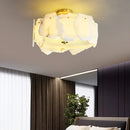 Xenavor E | Alabaster Semi Flush Mounted Light