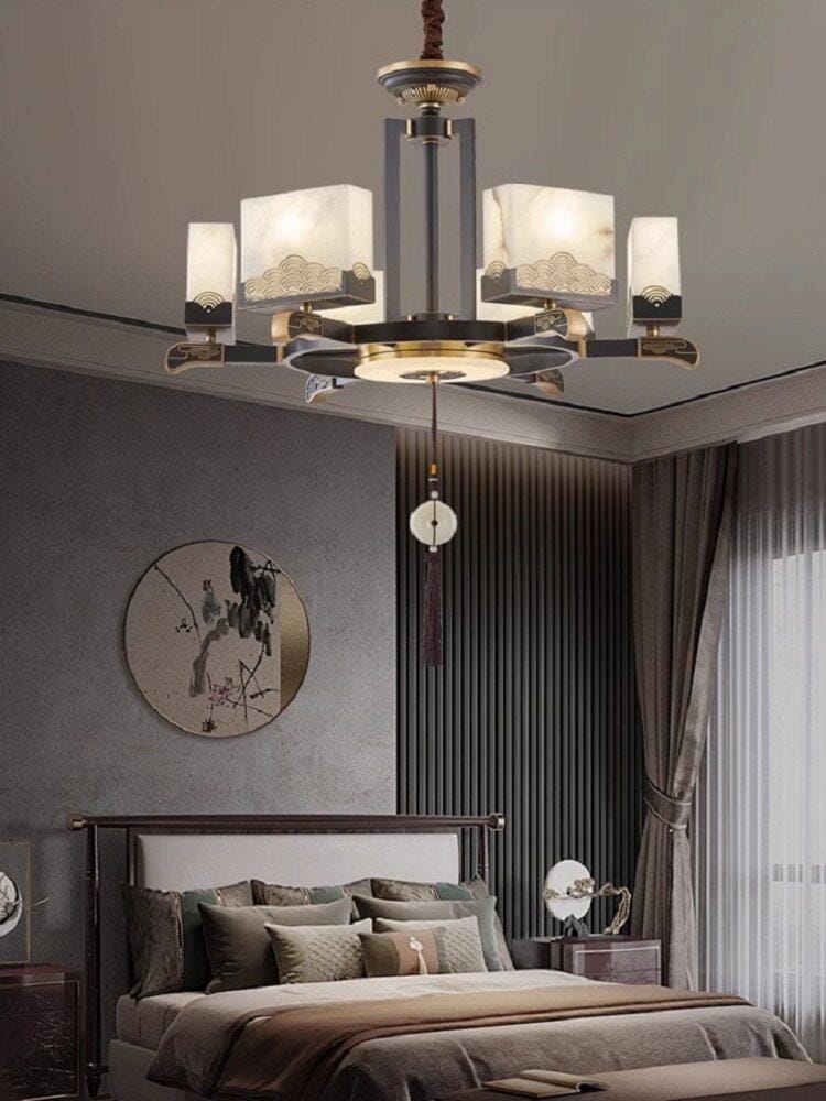 Torzora Une | Alabaster Chandelier - Detail View #3 | HomeCartel