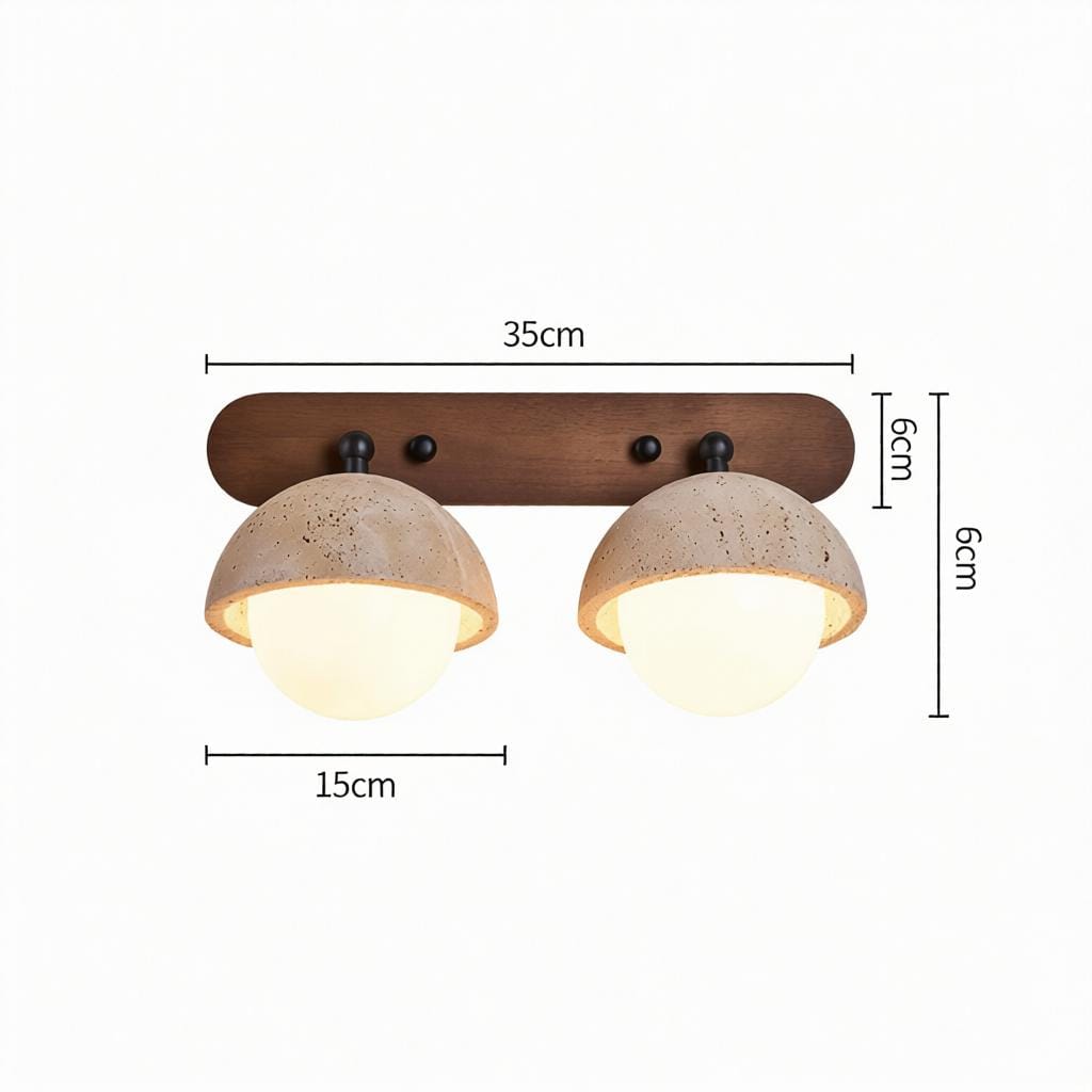 Miravel | Travertine Bathroom Light - Detail View #3 | HomeCartel