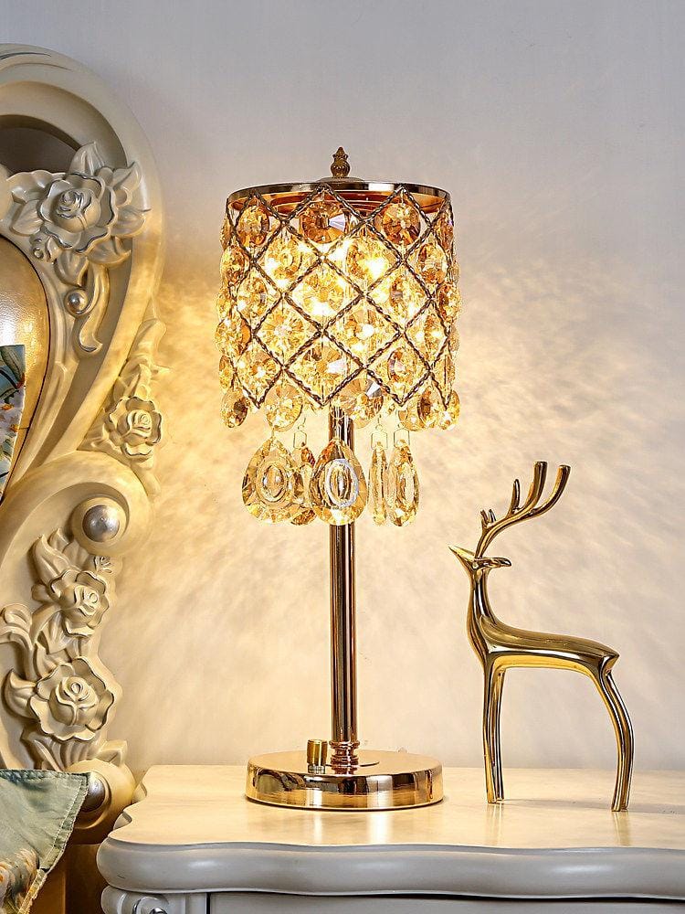 Calynder | Crystal Table Lamp - Detail View #2 | HomeCartel