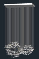 Onde | Crystal Glass Cluster Chandelier