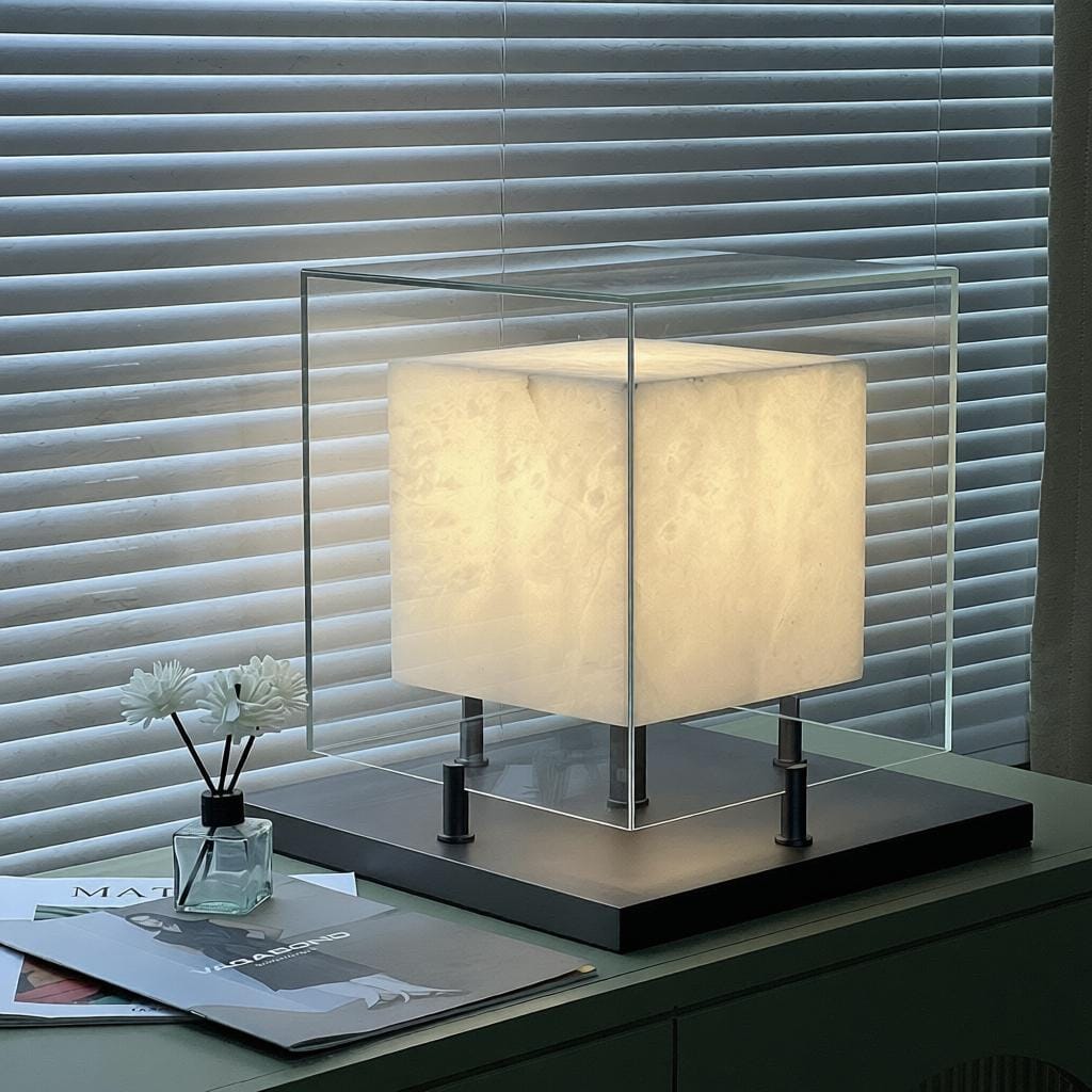 Lorvynira | Alabaster Table Lamp - Detail View #2 | HomeCartel