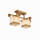 Valnela A | Alabaster Semi Flush Mounted Light