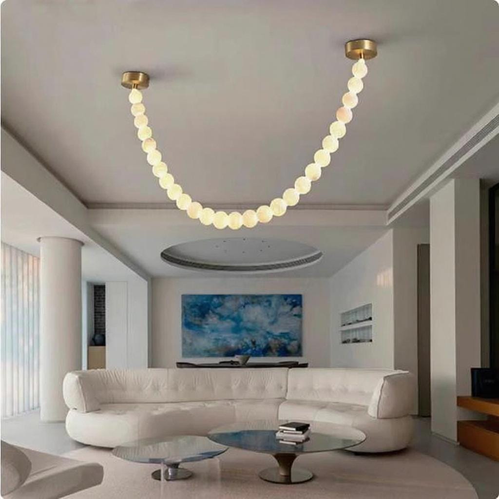 Belvethisca | Alabaster Ceiling Mounted Light - Detail View #3 | HomeCartel