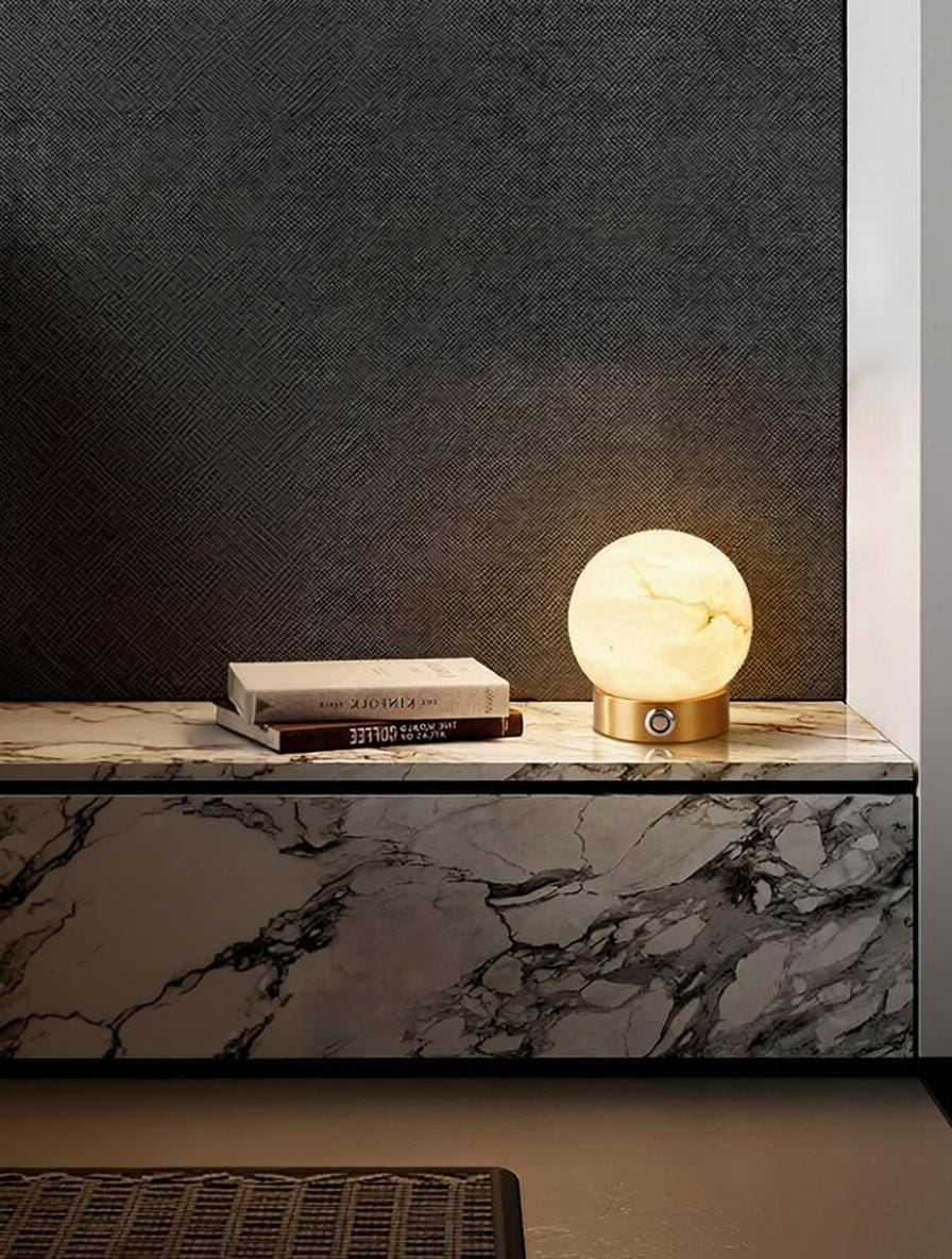 Pryranal Deux | Alabaster Table Lamp - Detail View #2 | HomeCartel