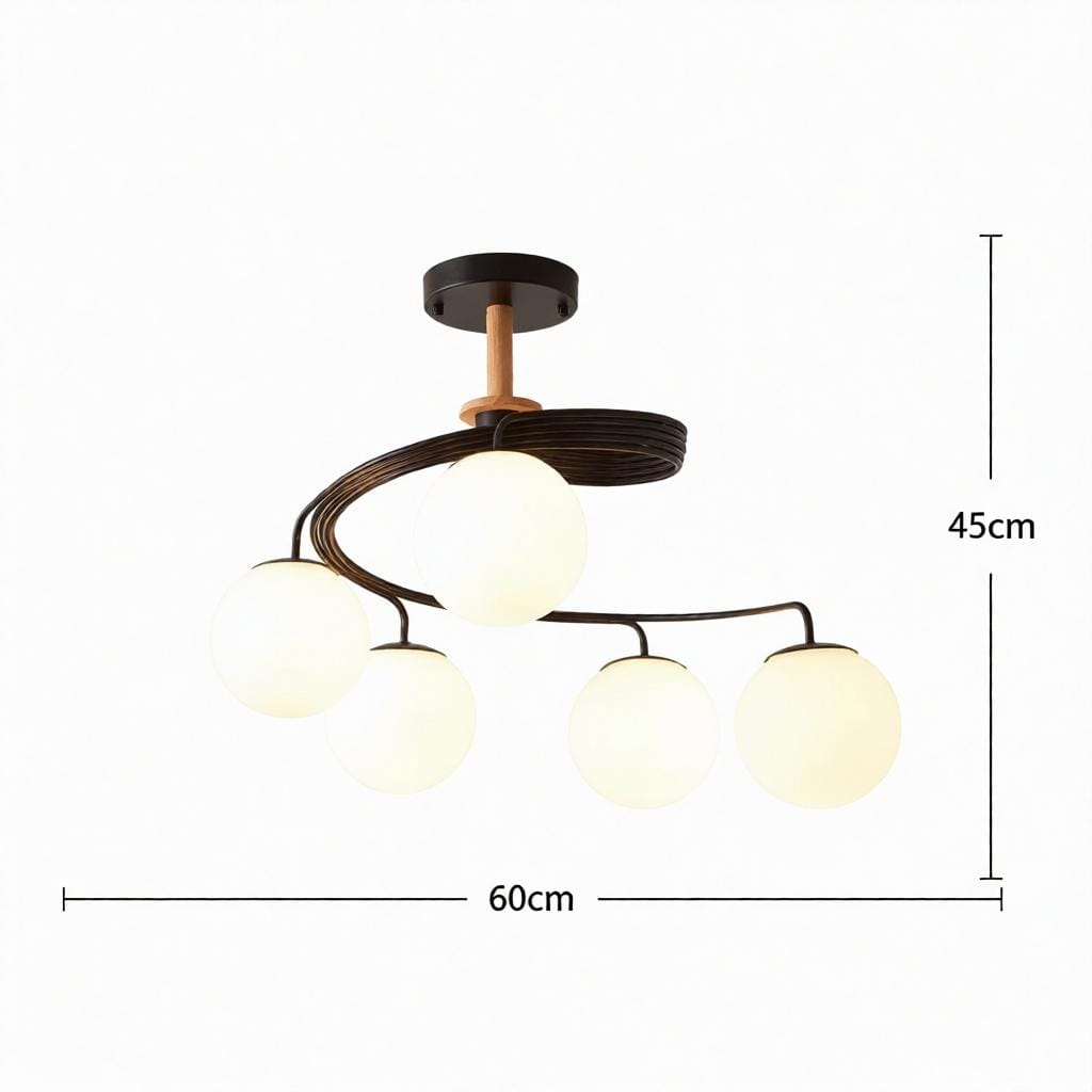 Tarnelui 4 | Semi Flush Mounted Light - Detail View #4 | HomeCartel