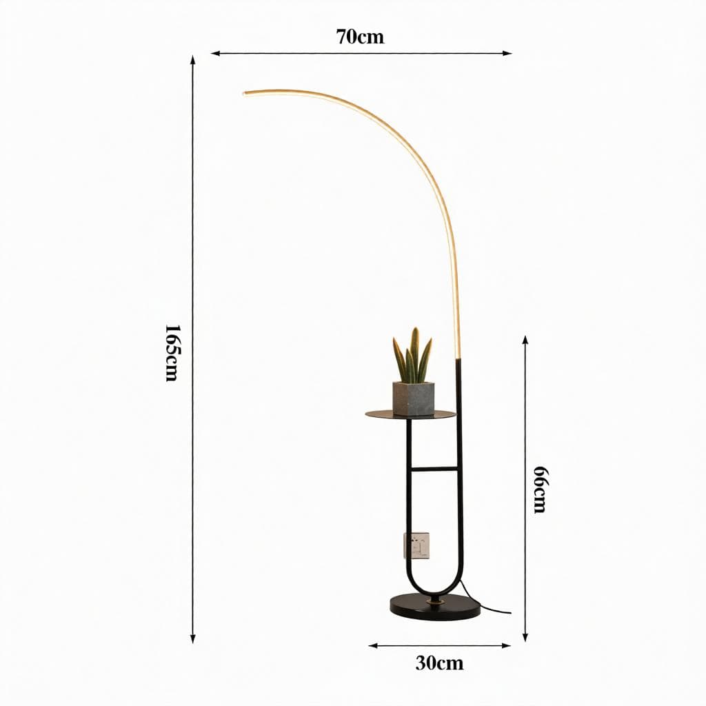Cyravella | Integrated Shelf Floor Lamp - Detail View #8 | HomeCartel