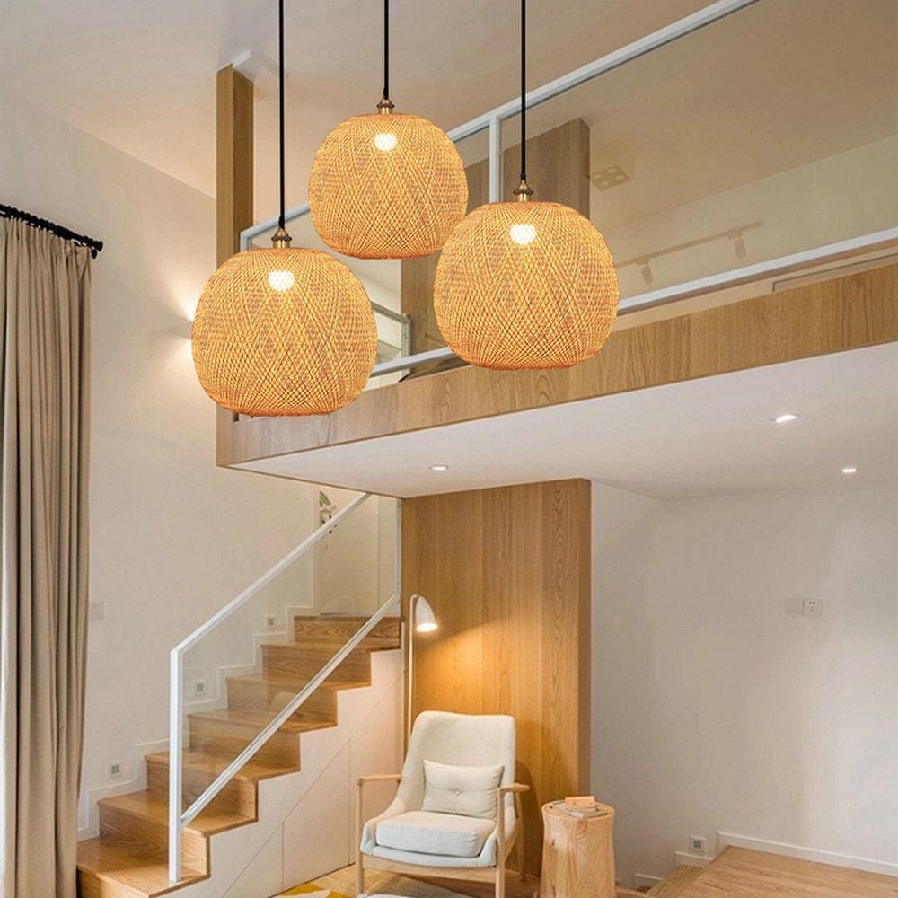 Lunastra 3 | Rattan Cluster Chandelier - Detail View #3 | HomeCartel