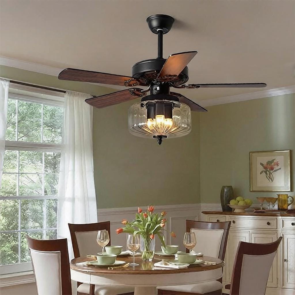 Aric Une | Outdoor Lighted Ceiling Fan - Detail View #5 | HomeCartel