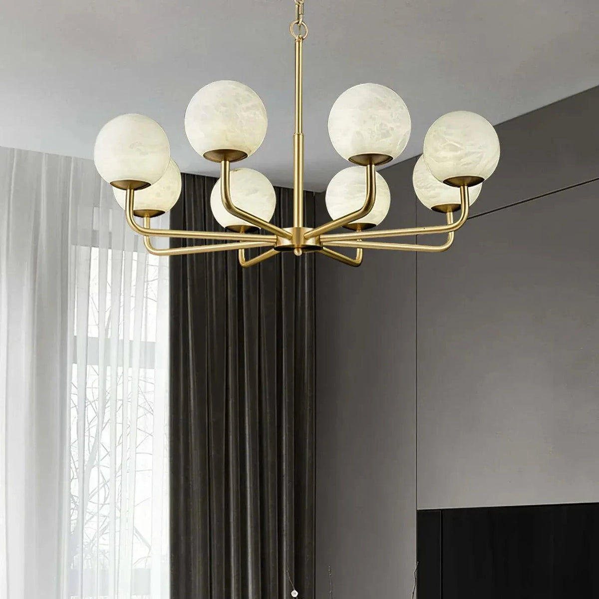 Senvira B | Alabaster Chandelier - Detail View #3 | HomeCartel