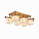 Valnela A | Alabaster Semi Flush Mounted Light
