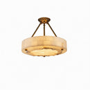 Ralnelirae Deux | Alabaster Semi Flush Mounted Light