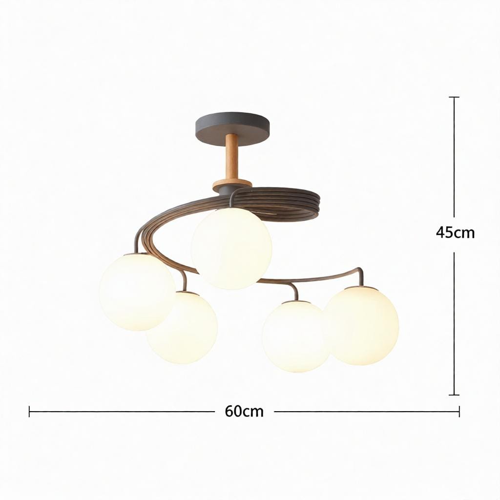 Tarnelui 4 | Semi Flush Mounted Light - Detail View #6 | HomeCartel