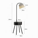 Aesmera B | Integrated Shelf Floor Lamp