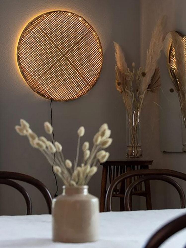 Kalyra | Rattan Wall Light - Detail View #3 | HomeCartel