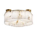 Orranar | Alabaster Semi Flush Mounted Light