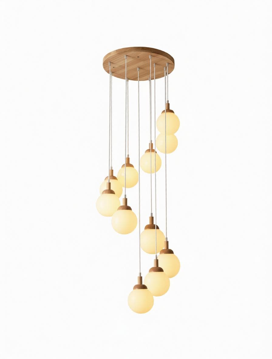 Illumena | Wood Cluster Chandelier - Detail View #5 | HomeCartel