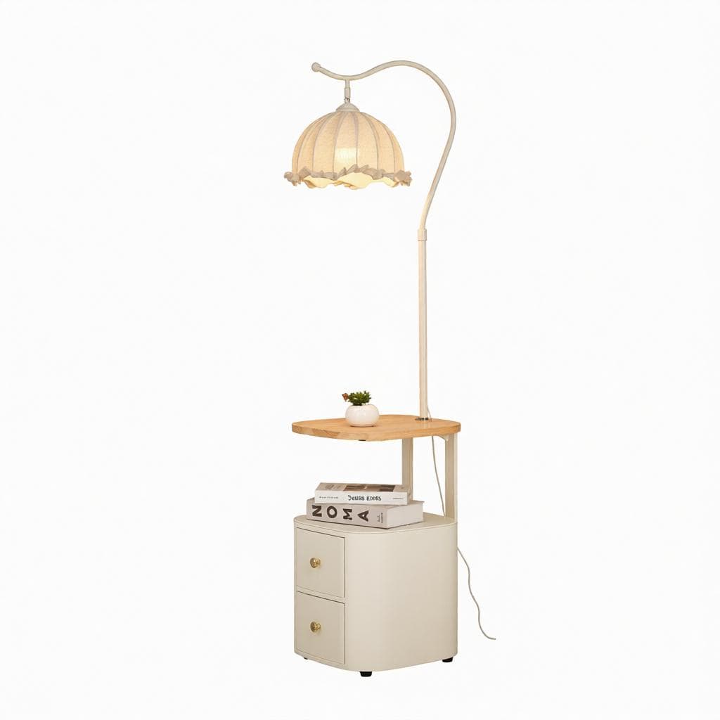 Glanora | Integrated Shelf Floor Lamp