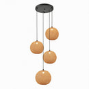 Lunastra 4 | Rattan Cluster Chandelier
