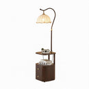 Glanora | Integrated Shelf Floor Lamp