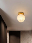 Ruril Deux | Alabaster Semi Flush Mounted Light