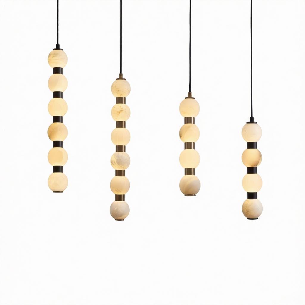 Dorlinis | Alabaster Pendant Light - Detail View #5 | HomeCartel