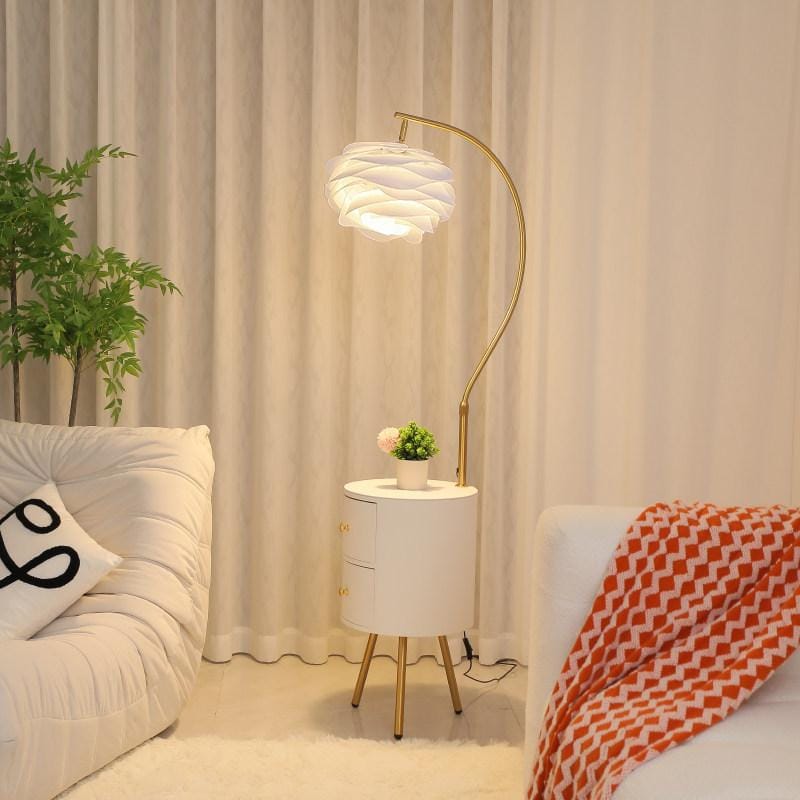 Elvonae | Integrated Shelf Floor Lamp - Detail View #2 | HomeCartel