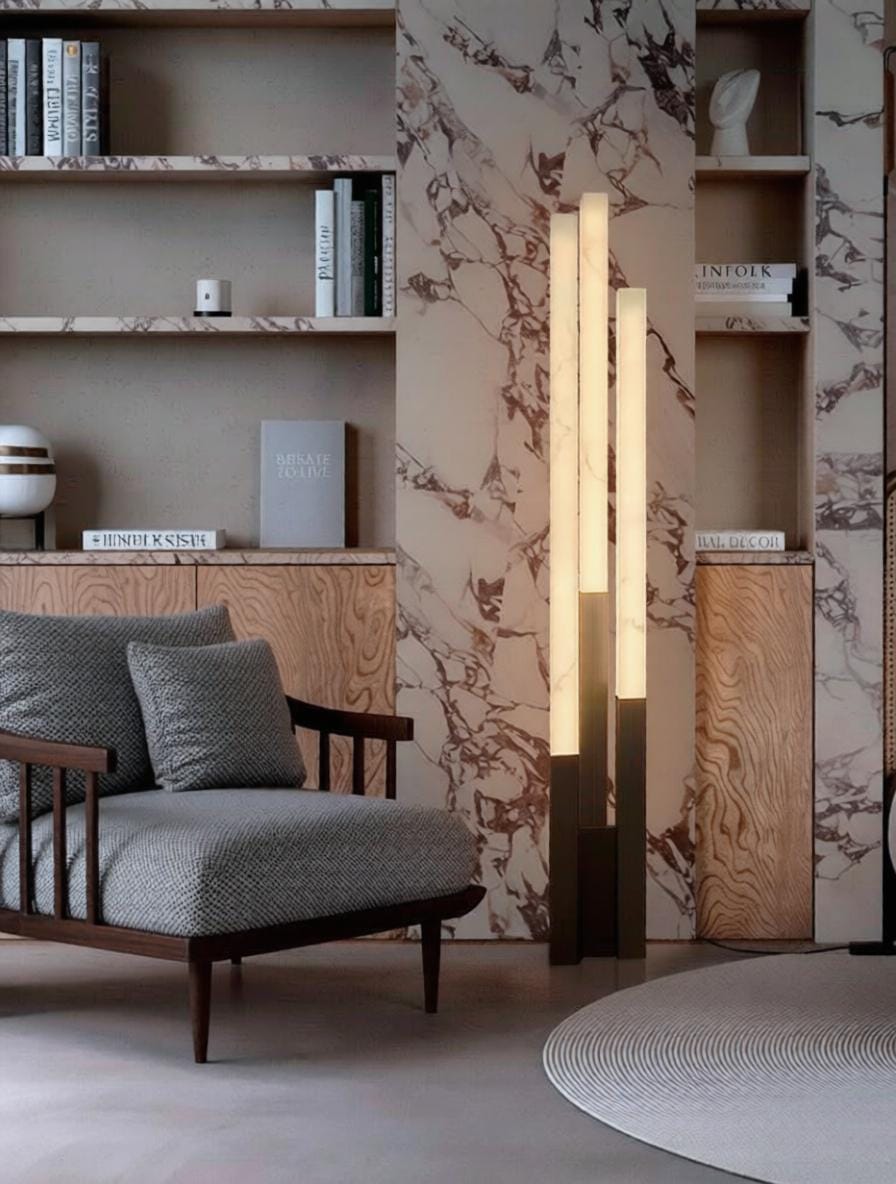 Orzoron | Alabaster Floor Lamp - Detail View #2 | HomeCartel