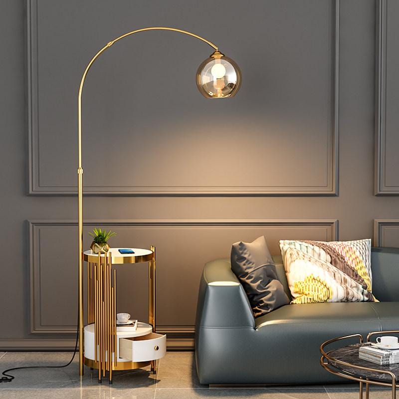 Fioretta B | Integrated Shelf Floor Lamp - Detail View #3 | HomeCartel