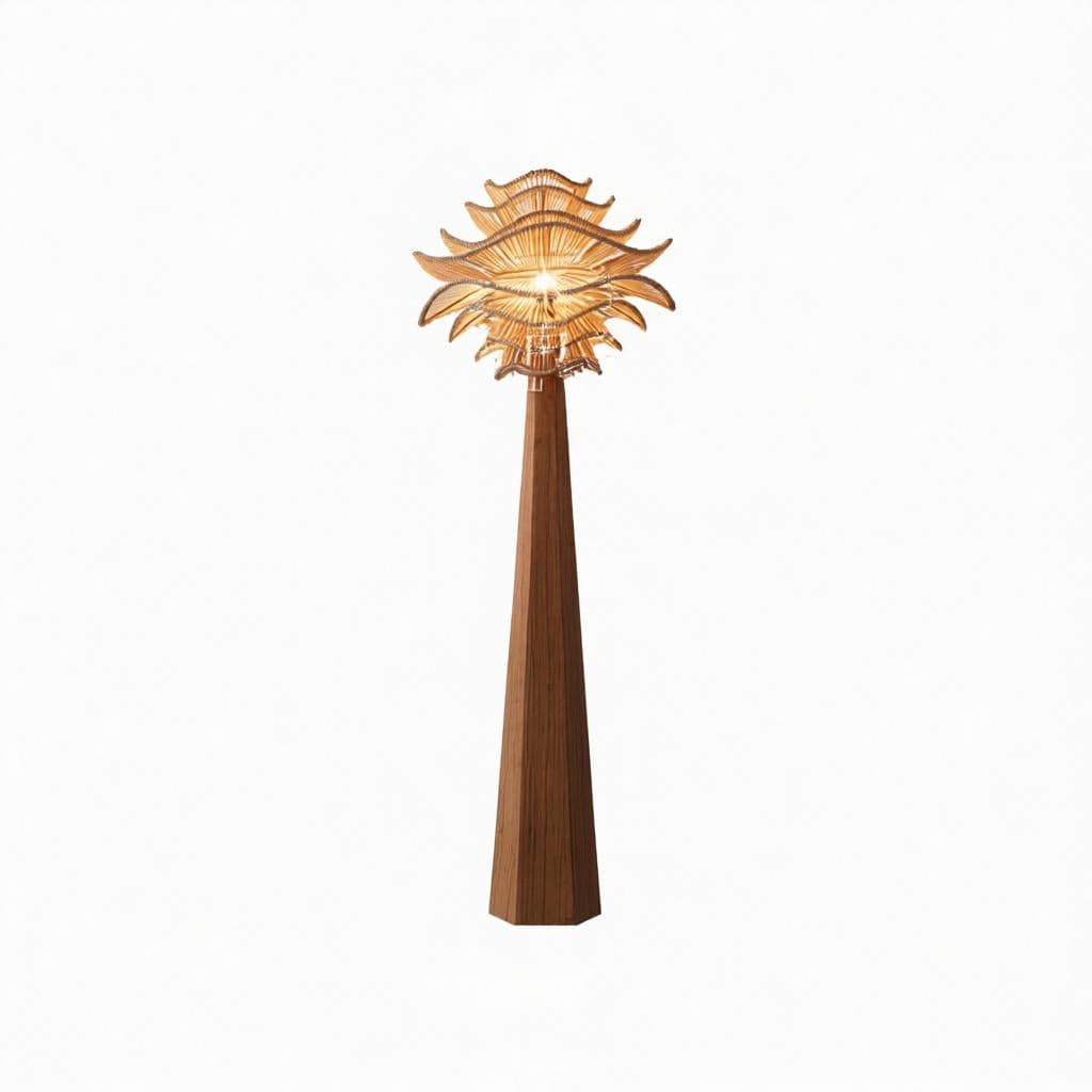 Zolynne | Rattan Floor Lamp - Home Cartel ®