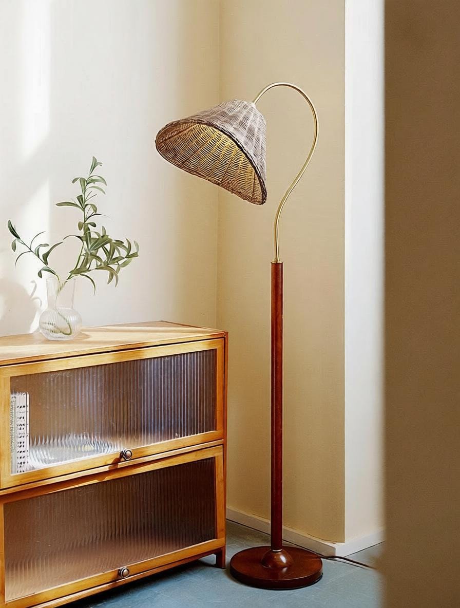 Corentha | Rattan Floor Lamp - Detail View #3 | HomeCartel