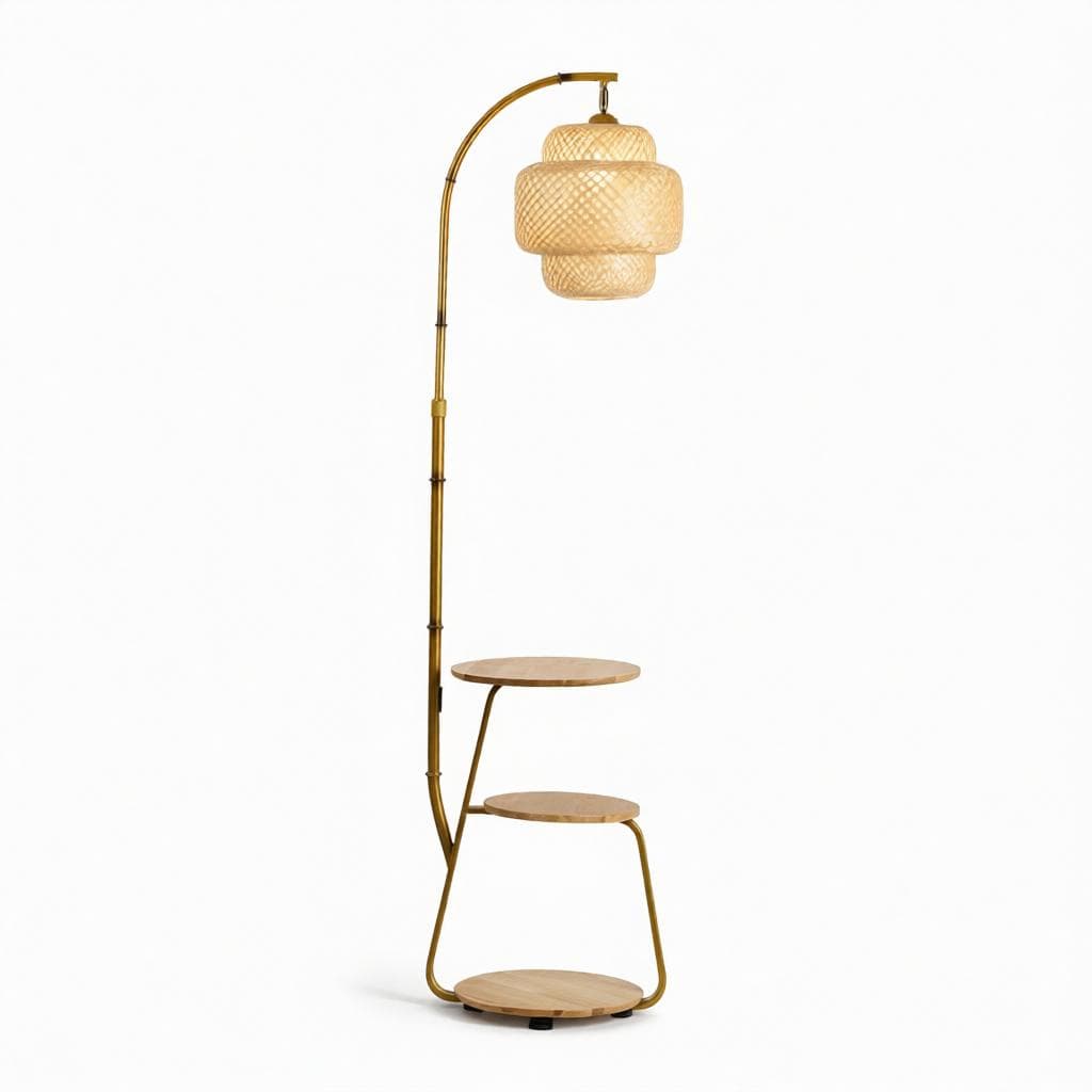 Velmirae Une | Integrated Shelf Floor Lamp - Modern Floor Lamp | HomeCartel Philippines
