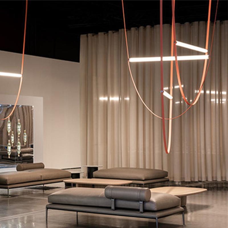 Hermes | Leather Belted LED Pendant Light