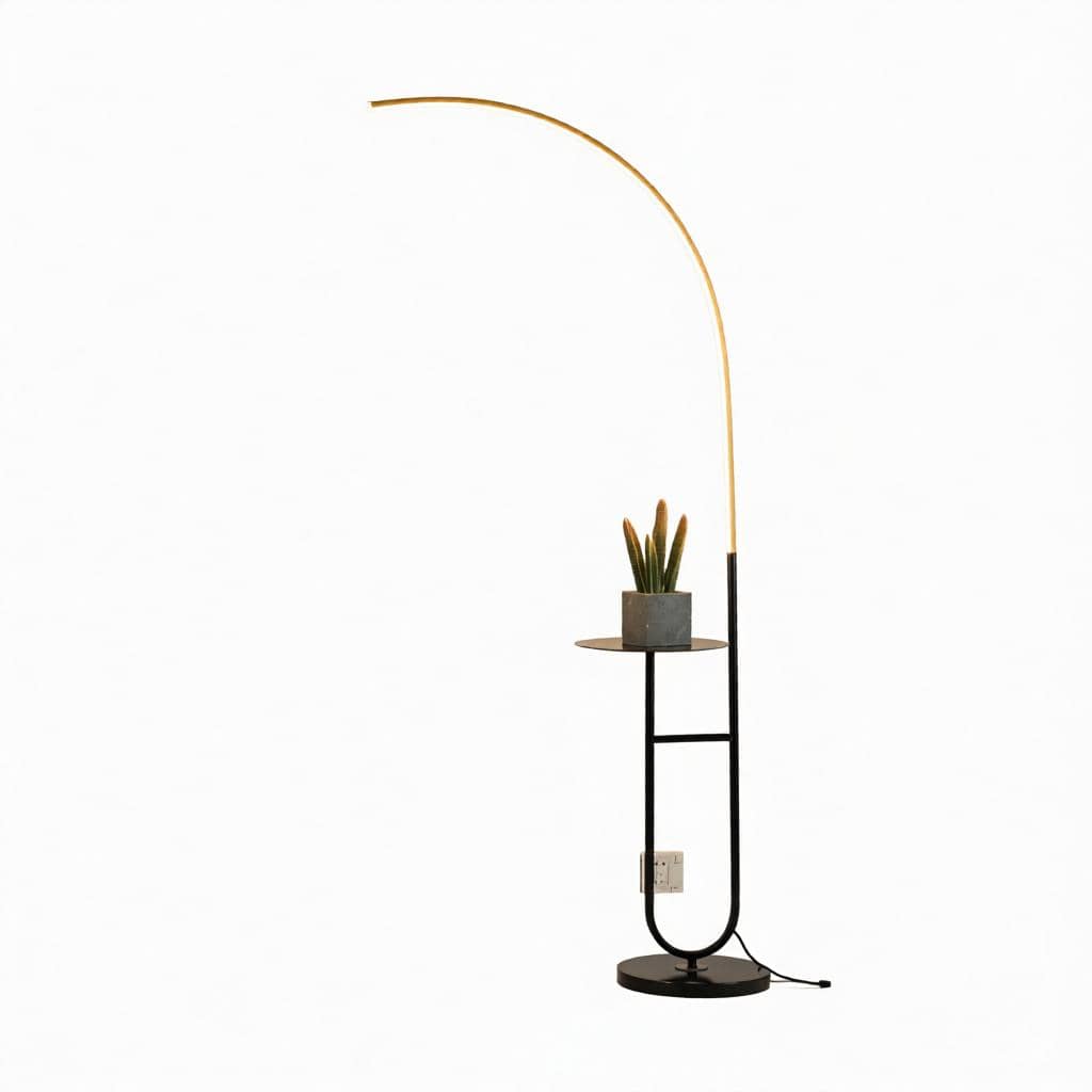 Cyravella | Integrated Shelf Floor Lamp - Modern Floor Lamp | HomeCartel Philippines