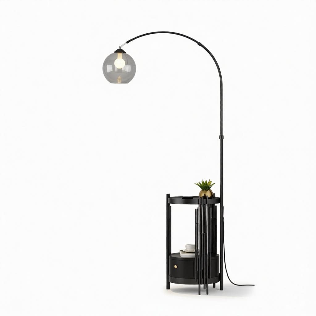 Fioretta B | Integrated Shelf Floor Lamp - Detail View #6 | HomeCartel
