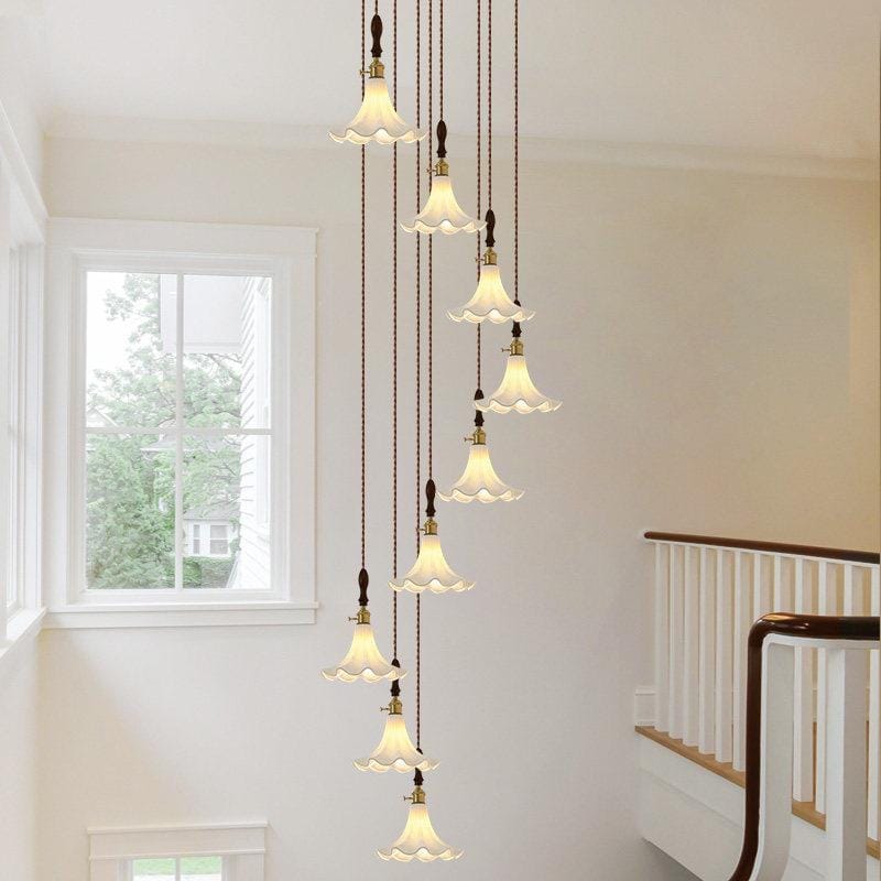 Havenfield | Wood Cluster Chandelier - Detail View #2 | HomeCartel