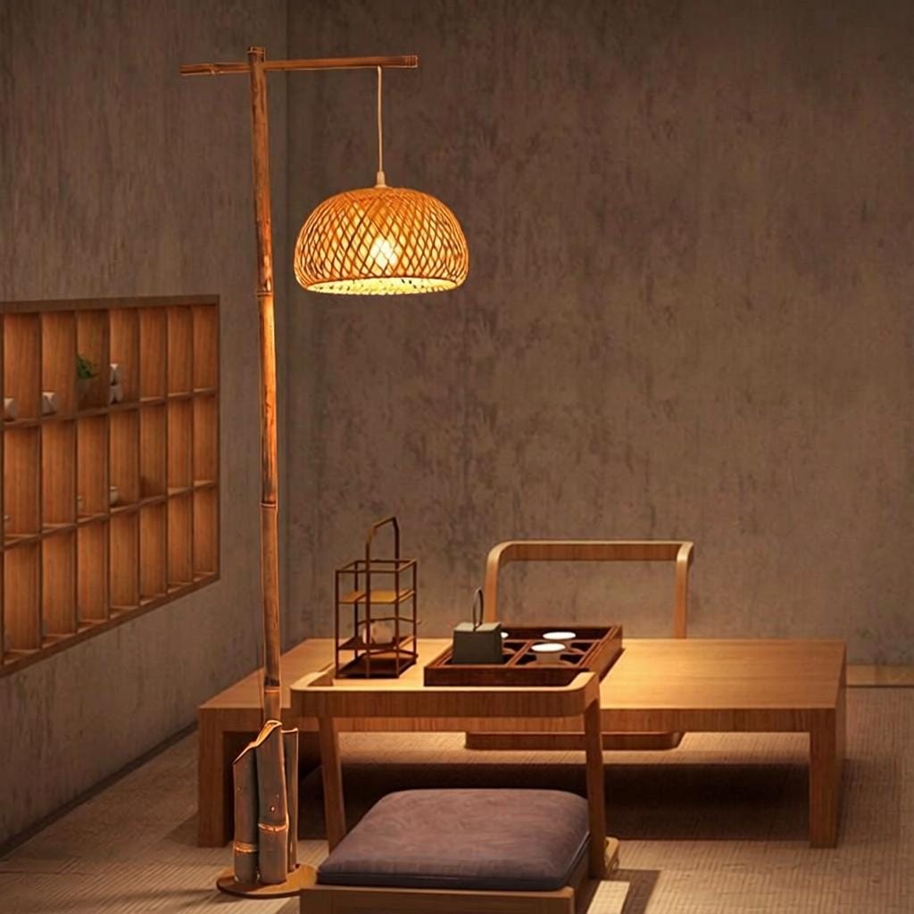 Mariselle Une | Rattan Floor Lamp - Home Cartel ®