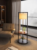 Halinora Une | Integrated Shelf Floor Lamp
