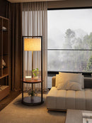 Halinora Une | Integrated Shelf Floor Lamp