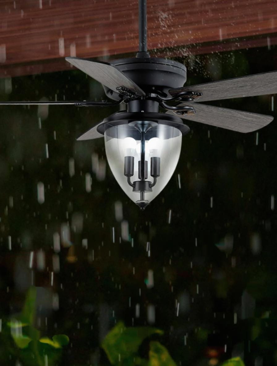 Erynd | Outdoor Lighted Ceiling Fan - Detail View #4 | HomeCartel
