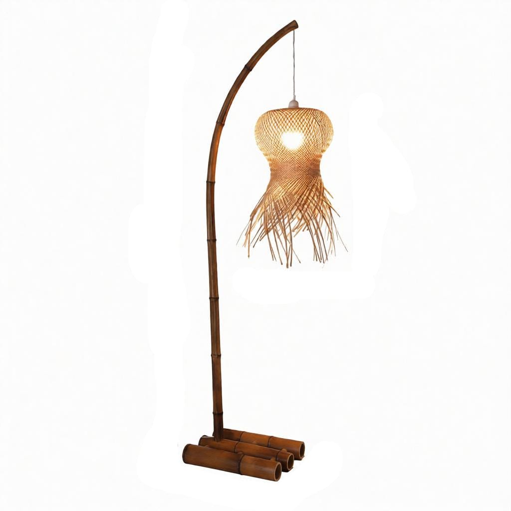 Naelindara | Rattan Floor Lamp - Home Cartel ®