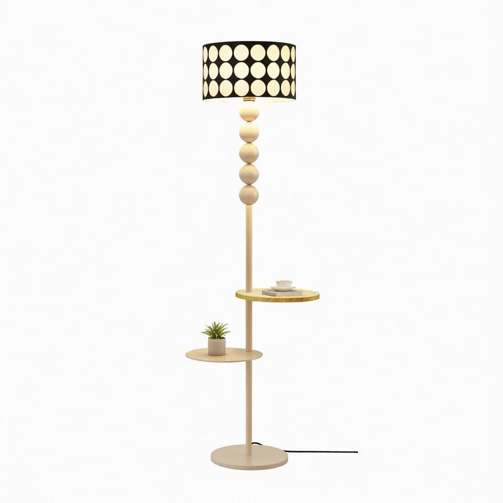Jyselle | Integrated Shelf Floor Lamp