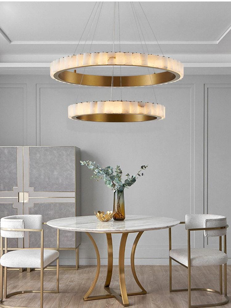 Lorvethith 3 | Alabaster Chandelier - Detail View #2 | HomeCartel