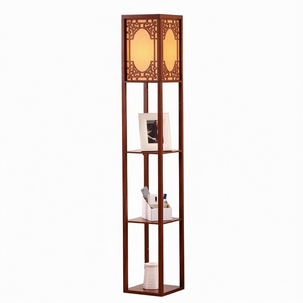 Talissa Trois | Integrated Shelf Floor Lamp - Detail View #6 | HomeCartel