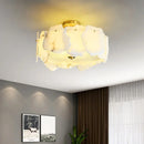 Xenavor E | Alabaster Semi Flush Mounted Light