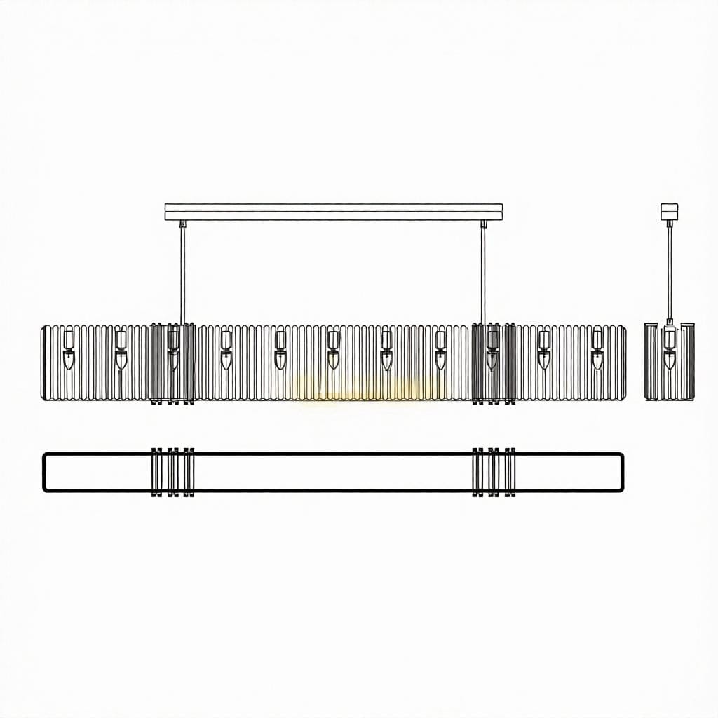Mindrup | Linear Chandelier - Detail View #5 | HomeCartel