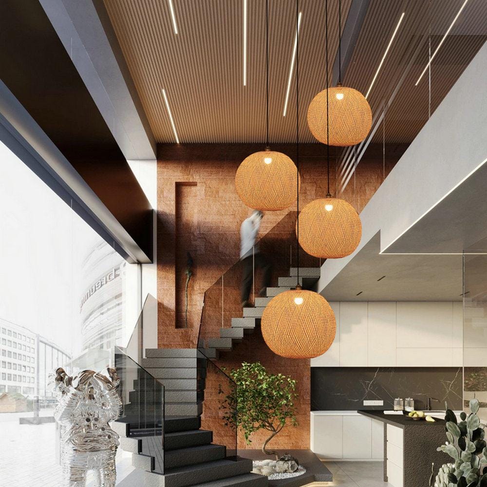 Lunastra 4 | Rattan Cluster Chandelier - Detail View #2 | HomeCartel
