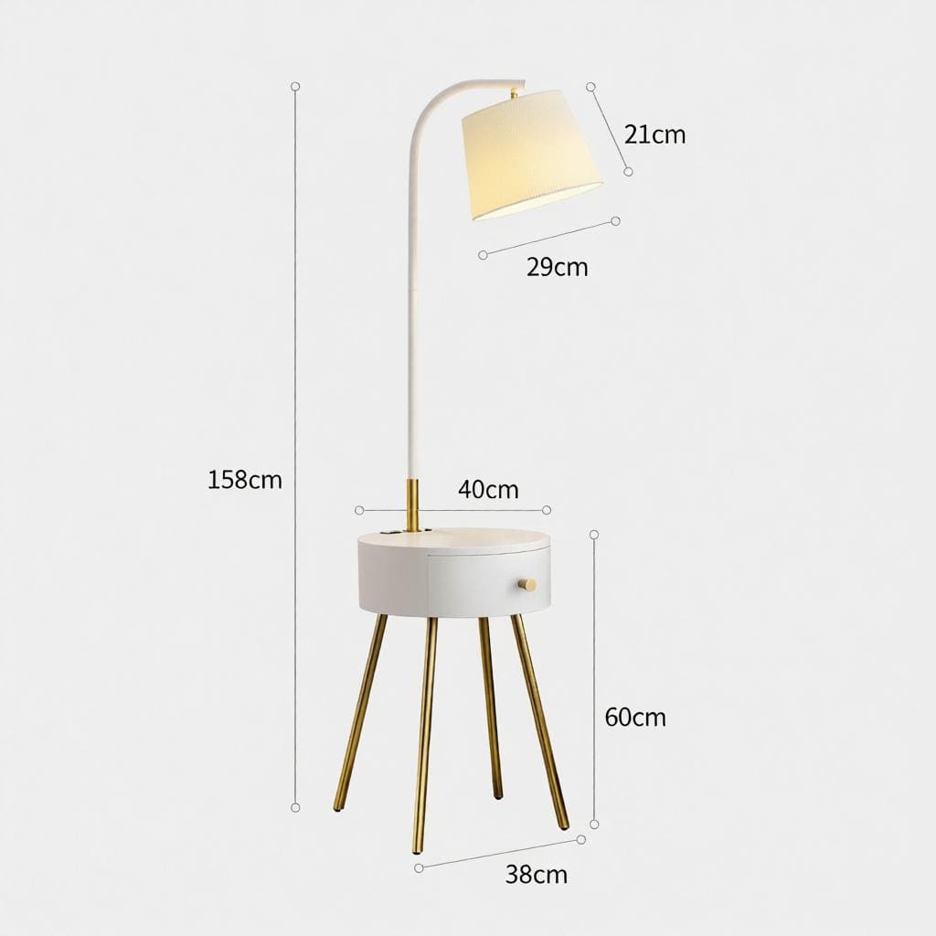 Aesmera B | Integrated Shelf Floor Lamp - Detail View #4 | HomeCartel