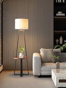 Ziretha | Integrated Shelf Floor Lamp