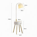 Aesmera B | Integrated Shelf Floor Lamp